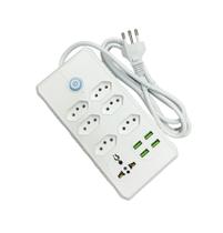 Extensão Elétrica 7 Tomadas Régua Bivolt C/ 4 Usb Cabo 2m - IIsank