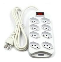 Extensão Elétrica 8 Entradas 1,5m Bivolt Interruptor Fusível - Luatek