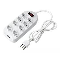 Extensão Elétrica 8 Tomadas Régua Com Interruptor Filtro de Linha 127V/220V Knup Extensão Elétrica 8 Tomadas Régua Com Interruptor Filtro de Linha 127V/220V Knup