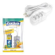 Extensão Elétrica Bipolar 3 M Branco Compact 2p 10a/250v