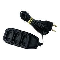 Extensão Elétrica Bipolar Cor Preta 2 Metros Extensão Elétrica Bipolar Cor Preta 2 Metros