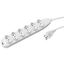 Extensão elétrica bivolt 6 tomadas 10A 1,5 metros Extensão elétrica bivolt 6 tomadas 10A 1,5 metros