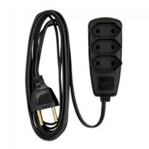Extensão Elétrica Bivolt Tomada Tripla Cabo 5m Bipolar Extensão Elétrica Bivolt Tomada Tripla Cabo 5m Bipolar