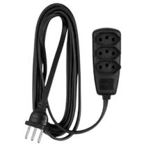 Extensão Elétrica Cabo PP 3x0,75x3m 2PT 10A 3 Tomadas DN1914 DANEV3 Extensão Elétrica Cabo PP 3x0,75x3m 2PT 10A 3 Tomadas DN1914 DANEV3