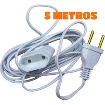 Extensão Elétrica Cabo Prolongador de 5 Metros 2x075 com Tomada de 10a Extensão Elétrica Cabo Prolongador de 5 Metros 2x075 com Tomada de 10a