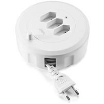 Extensão Elétrica Carretel Bipolar 2P 10A 5M com 3 Tomadas