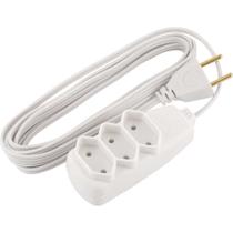 Extensão Elétrica com 3 Metros, Cordão PL 2 x 0,75 Mm², 2P Gelo, Modelo Sort 1513, Daneva Extensão Elétrica com 3 Metros, Cordão PL 2 x 0,75 Mm², 2P Gelo, Modelo Sort 1513, Daneva