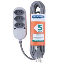 Extensão Elétrica com 3 Tomadas 10A Tramontina, 5 metros - 57504/021