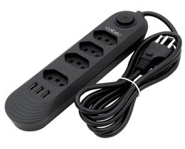 Extensão Elétrica Com 4 Tomadas E Três Usb De Filtro Linha WKC-B04U Extensão Elétrica Com 4 Tomadas E Três Usb De Filtro Linha WKC-B04U