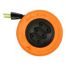 Extensão Elétrica de Enrolar 5m 2x0,75 10a Daneva Laranja