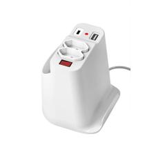 Extensão Elétrica de Mesa OCTOO, com 2 Tomadas, USB e USB-C, Apoio para Celular e Porta Objetos, Branco - 10072 Extensão Elétrica de Mesa OCTOO, com 2 Tomadas, USB e USB-C, Apoio para Celular e Porta Objetos, Branco - 10072