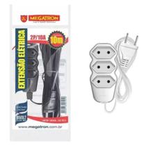 Extensão Elétrica Megatron 2x0,75mm 2p 10a Branca 10m Extensão Elétrica Megatron 2x0,75mm 2p 10a Branca 10m
