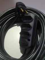 Extensão Elétrica P/ Computador/notebook 10 Metros 3 Tomadas fio pp reforçado Extensão Elétrica P/ Computador/notebook 10 Metros 3 Tomadas fio pp reforçado