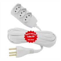 Extensão Elétrica Pp 3x0,75mm 5m Branco Lider Plus