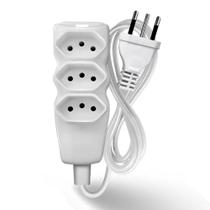 Extensao eletrica pratik 3x0,75mm 5m branca Extensao eletrica pratik 3x0,75mm 5m branca