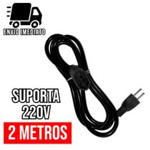 Extensão Elétrica Prolongador Preto Extensor de Cabo 2 Metros Bivolt 110v e 220v - D&C