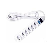 Extensao eletrica regua 6 tomadas filtro linha fusivel 5m sl7606 xtrad