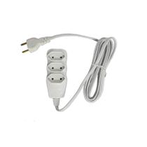 Extensão Elétrica Retangular 3 metros Branca - F.C, Opção: Branco(a), Tamanho: 3m