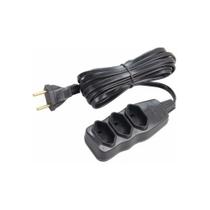 Extensão Elétrica Retangular 5 metros Preta - F.C, Opção: Preto, Tamanho: 5m Extensão Elétrica Retangular 5 metros Preta - F.C, Opção: Preto, Tamanho: 5m