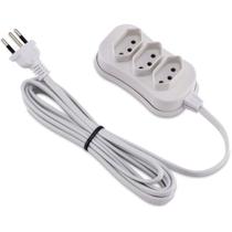 Extensao Eletrica Tripolar 1M 3 Tomadas Slim Br Force Line
