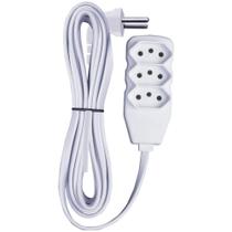 Extensao Eletrica Tripolar 3 Tomadas PLUG 90º 3M