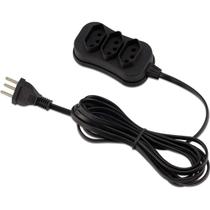 Extensao Eletrica Tripolar 5M 3 Entradas Preta Extensao Eletrica Tripolar 5M 3 Entradas Preta