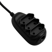 Extensão Elgin Multipla com 3 tomadas - 3 Metros - 10A - Padrão 2 pinos - Preto - 46REX2030000 Extensão Elgin Multipla com 3 tomadas - 3 Metros - 10A - Padrão 2 pinos - Preto - 46REX2030000