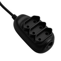Extensão Elgin Multipla com 3 tomadas - 3 Metros - 10A - Padrão 2 pinos - Preto - 46REX2030000 Extensão Elgin Multipla com 3 tomadas - 3 Metros - 10A - Padrão 2 pinos - Preto - 46REX2030000