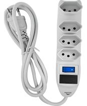 Extensão Filtro de Linha 0,7m com 4 Tomadas C/fusível Branco Extensão Filtro de Linha 0,7m com 4 Tomadas C/fusível Branco