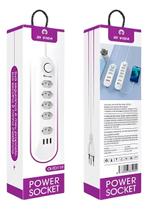 Extensão Filtro De Linha 5 Tomadas 3 Usb Régua Bivolt