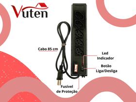 Extensão Filtro de Linha 5 Tomadas Diagonal 1,5m ELITE - Elite Energia Extensão Filtro de Linha 5 Tomadas Diagonal 1,5m ELITE - Elite Energia