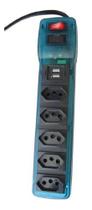 Extensão Filtro De Linha Bivolt 5 Tomadas c/2usb Multicraft Extensão Filtro De Linha Bivolt 5 Tomadas c/2usb Multicraft