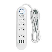 Extensão Filtro De Linha Com 4 Entradas De Tomada 3 De Usb Cabo 2 Metros Botão Ligar Desligar Extensão Filtro De Linha Com 4 Entradas De Tomada 3 De Usb Cabo 2 Metros Botão Ligar Desligar