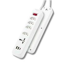 Extensão Filtro De Linha Régua 4 Tomadas 2 Usb Tipo C Fio 2m