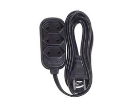 Extensao Fiolux Bipolar 10M 2X0,75Mm Preta 3 Tomadas Extensao Fiolux Bipolar 10M 2X0,75Mm Preta 3 Tomadas