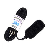 Extensao Fiolux Pl Connect 2P+T 03M Preto Extensao Fiolux Pl Connect 2P+T 03M Preto