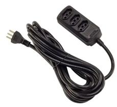Extensão Force Line 5m 3 Tomadas Tripolar 20a Preto 127/220v