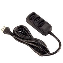 Extensão Forceline Multipla com 3 tomadas - 3 Metros - 20A - Padrão 3 pinos - Preto - 0180200332 Extensão Forceline Multipla com 3 tomadas - 3 Metros - 20A - Padrão 3 pinos - Preto - 0180200332