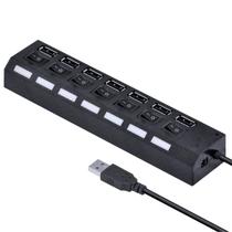 Extensão Hub Régua 7 Portas Usb 2.0 Pc Hd Externo Teclado Extensão Hub Régua 7 Portas Usb 2.0 Pc Hd Externo Teclado