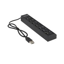 Extensão Hub Régua 7 Portas Usb 2.0 Switch On/Off + Led