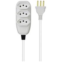 Extensão Ilumi Compacta Trip Branco 3,0m Pp 10a 250v 17991 Blis - Ilumi Extensão Ilumi Compacta Trip Branco 3,0m Pp 10a 250v 17991 Blis - Ilumi