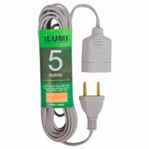 extensao ilumi fio 0,75mm cinza 5 metros