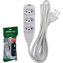Extensao Intelbras 3 Tomadas 2Polos + Terra 10A. Branca 5M. - 4830146 Extensao Intelbras 3 Tomadas 2Polos + Terra 10A. Branca 5M. - 4830146