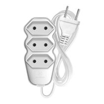 Extensão Megatron Fio Paralelo 2 x 0,75mm 5m Branca 3 Tomadas