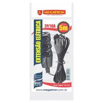 Extensão Megatron Fio Paralelo 2 x 0,75mm 5m Preta 3 Tomadas Extensão Megatron Fio Paralelo 2 x 0,75mm 5m Preta 3 Tomadas