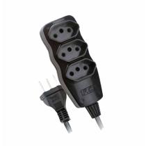 Extensao multi-uso tripla 5m preto 25393 / un / fc fios e cabos Extensao multi-uso tripla 5m preto 25393 / un / fc fios e cabos