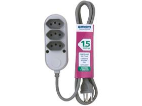 Extensão Múltipla 3 Tomadas 2P+T 10 A 250 V Tramontina 1,5 m