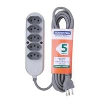 Extensão Múltipla com 5 Tomadas 5m 2p+t 10a 250v - Tramontina Extensão Múltipla com 5 Tomadas 5m 2p+t 10a 250v - Tramontina