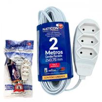 Extensao Naticon Paralela 2 Polos 0,75Mm Branca - 2M