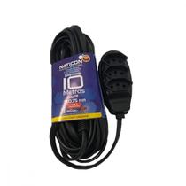 Extensao Naticon Pp 3Tom 2P+T 075X10M Preta 10A 566 Extensao Naticon Pp 3Tom 2P+T 075X10M Preta 10A 566